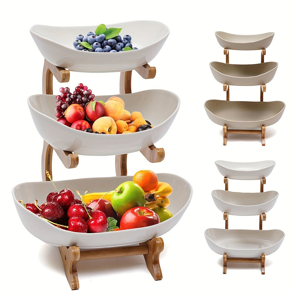 NatureStack 3-tiers fruktkorg – Rymlig och funktionell