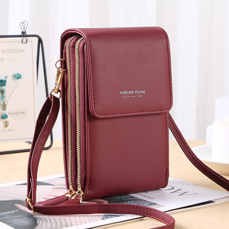 Touchscreen Telefonväska med Plåtfunktion – Kompakt Crossbody för Dagligt Bruk