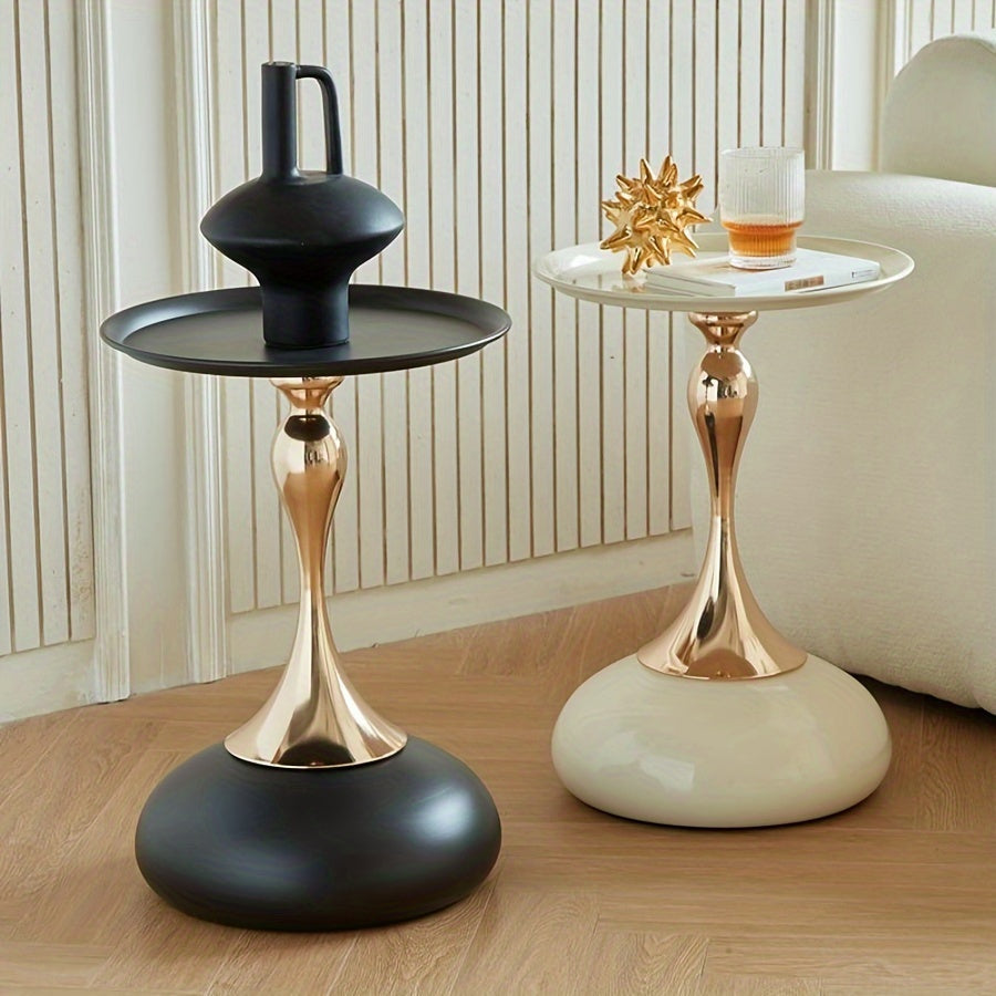 Ningqin Guld-Vit Sido Bord – Kompakt och Chic Design