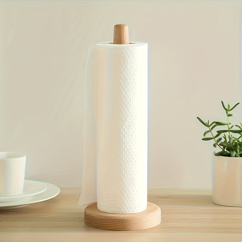 Bambu Kökspappershållare med Naturlig Finish – Stilig och Praktisk för Bänkskivan