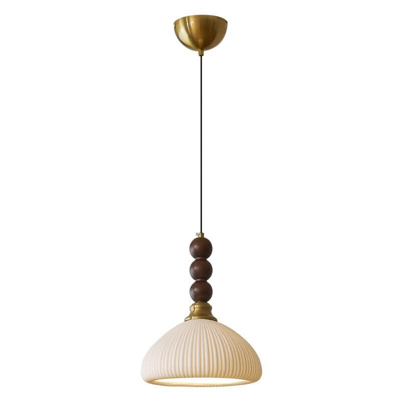 Taklampa med Glas - Trä & Metall
