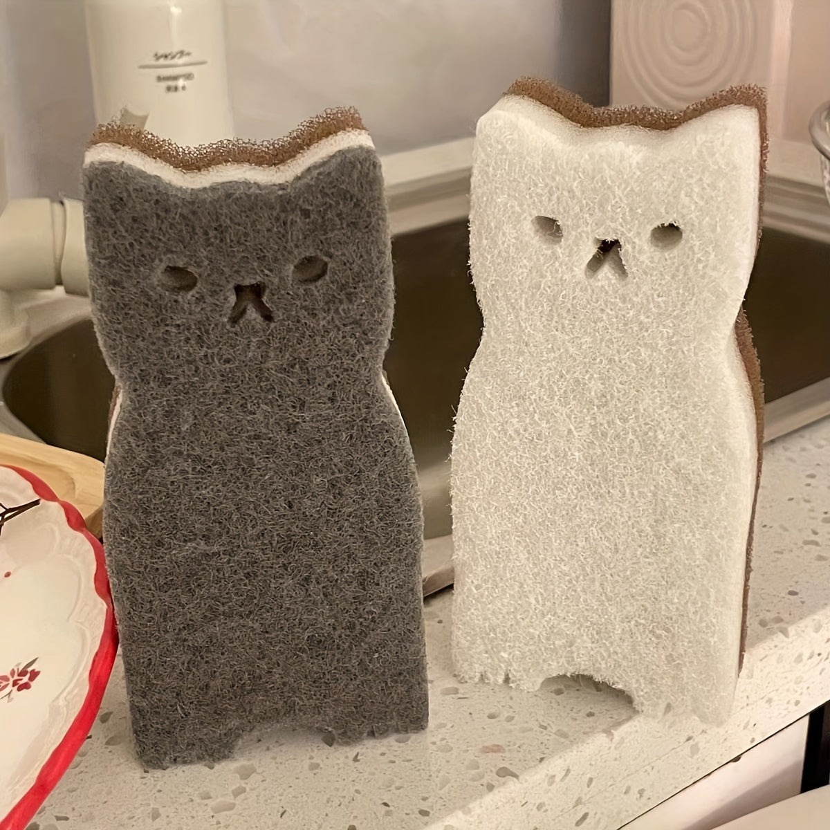 Purrfect Clean Katt Svamp Set – Hållbar, Söt och Super Funktionell