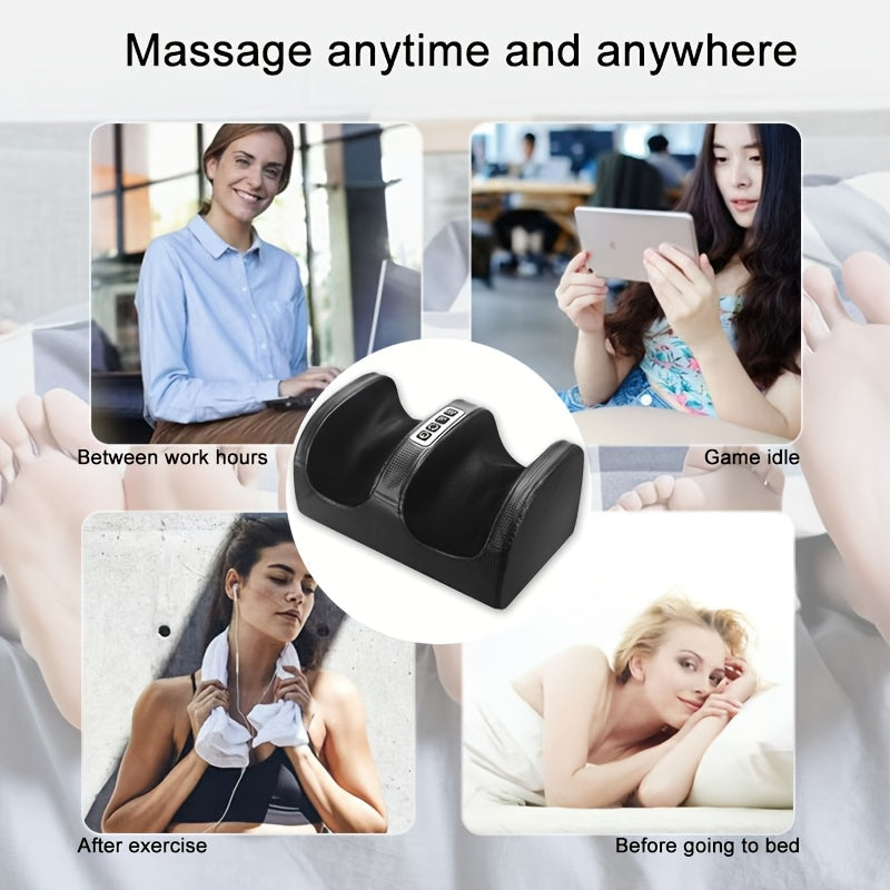 Solenergidriven Fotmassageapparat – Bekväm Massage med Värme och Knådning
