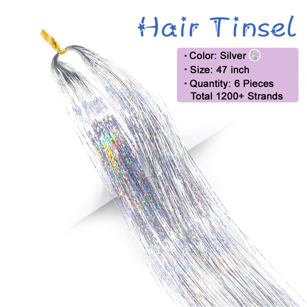 Glittrande Hår Tinsel Kit – Glittersträngar!