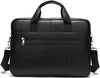 Premium Nötläder 38 cm Affärsväska med Organiseringsfack