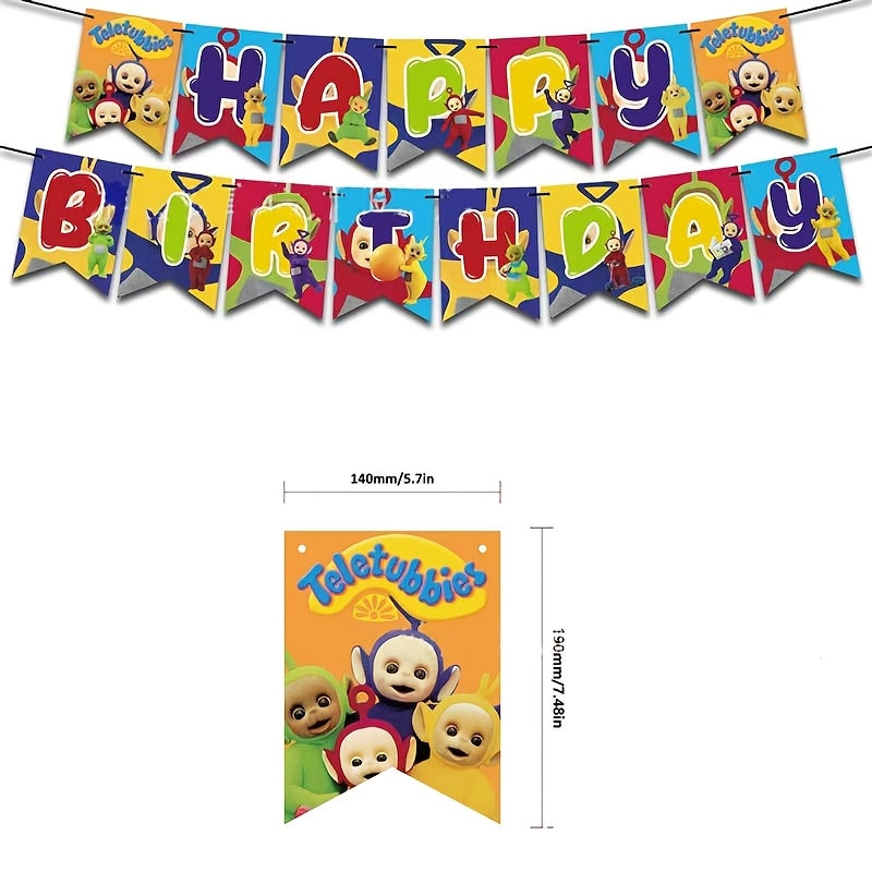 Teletubbies Födelsedagsfest Set – Komplett Dekoration för en Glad Firande