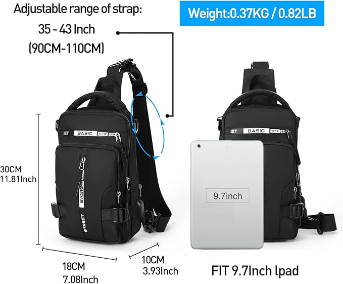 Kompakt Crossbody Sling Ryggsäck – UrbanLite