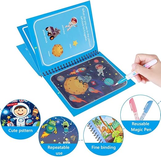 Set med 4 Återanvändbara Akvarellböcker – AquaColor Böcker