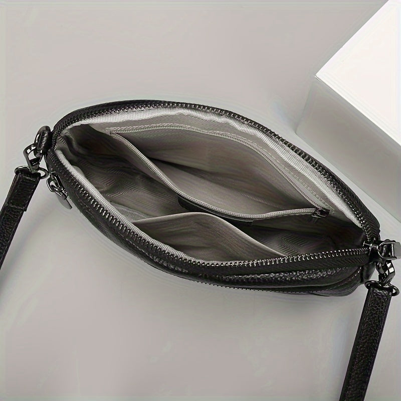Klassisk Chic Läder Crossbody – Tidlös och Funktionell