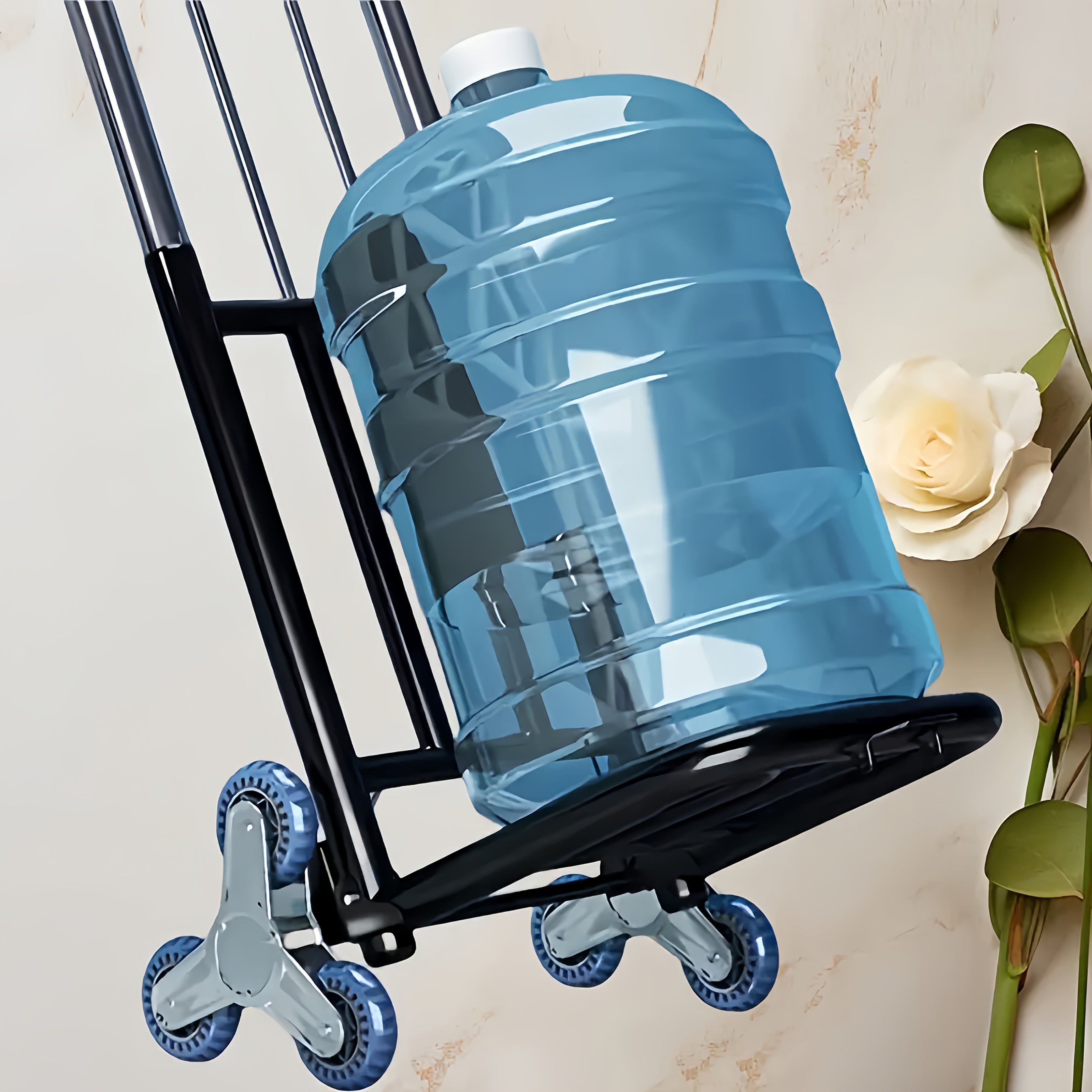 Tungt Lastad Tri-Hjul Trappklättrande Handtruck – Portabel Fällbar Vagn för Tunga Laster