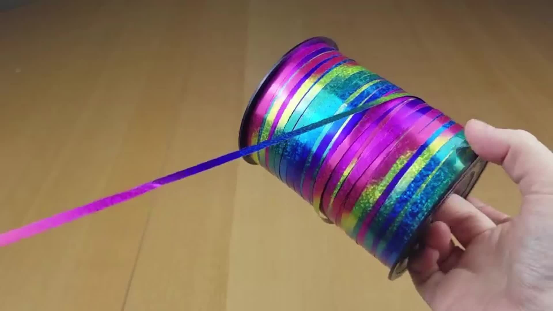 Holografiskt Curlingband Set – Perfekt för Festdekorationer och Presentinslagning