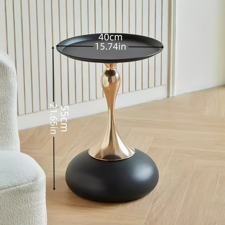 Ningqin Guld-Vit Sido Bord – Kompakt och Chic Design