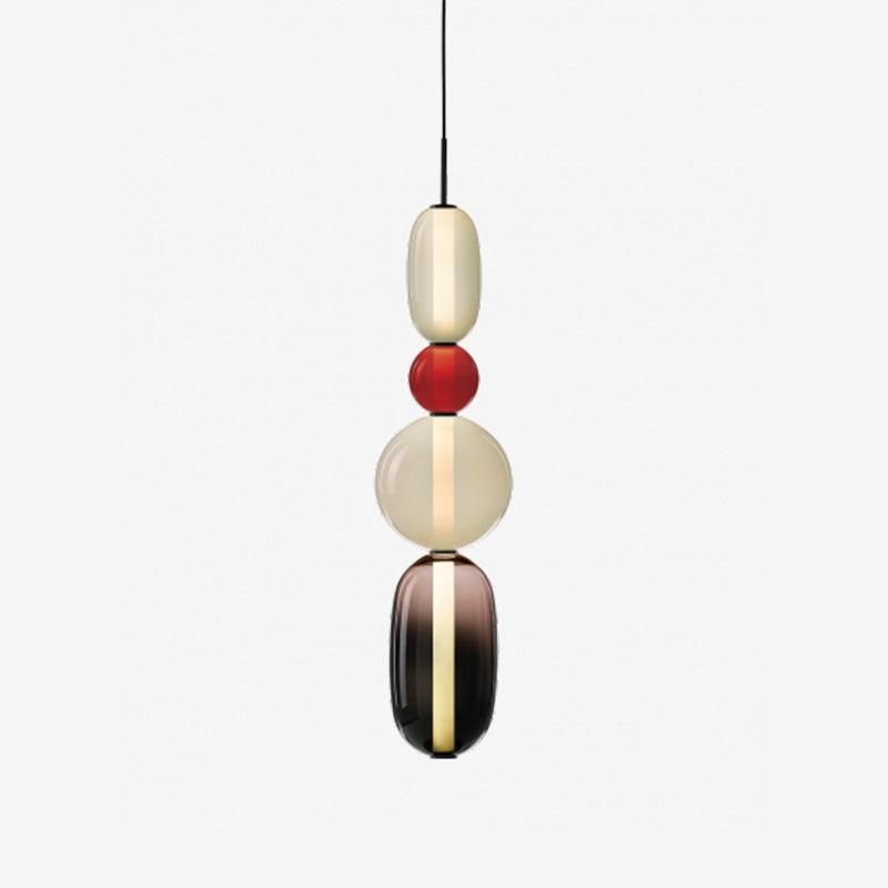 Modern Taklampa med Färgat Glas