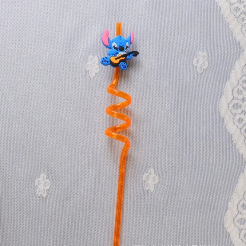 Stitch Återanvändbar Sugrör Set – 16 Färgglada Sugrör för Fester och Födslar