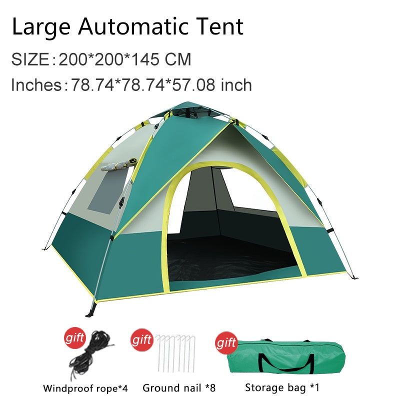 Snabbinstallation 4-personers campingtält – Andningsbart och vindskyddande skydd