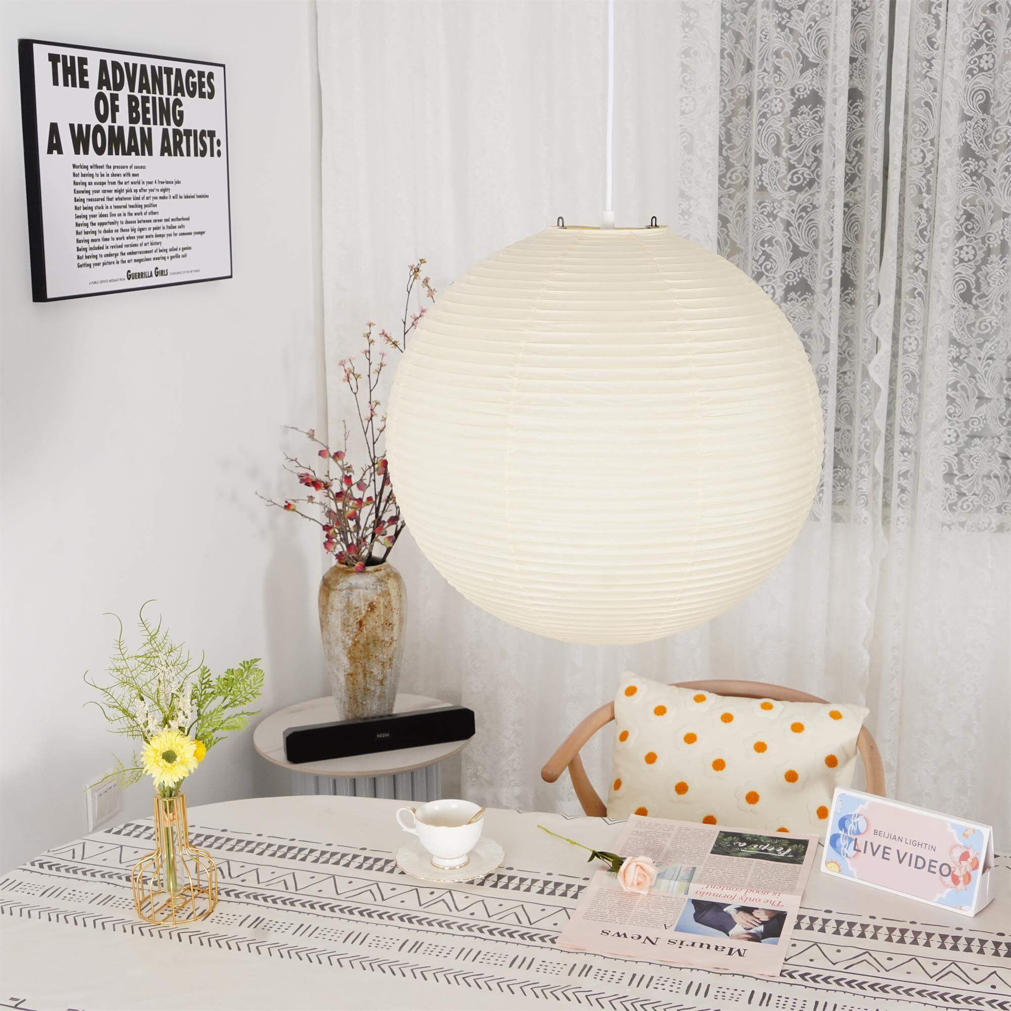 Pappershänglampa - Designbelysning