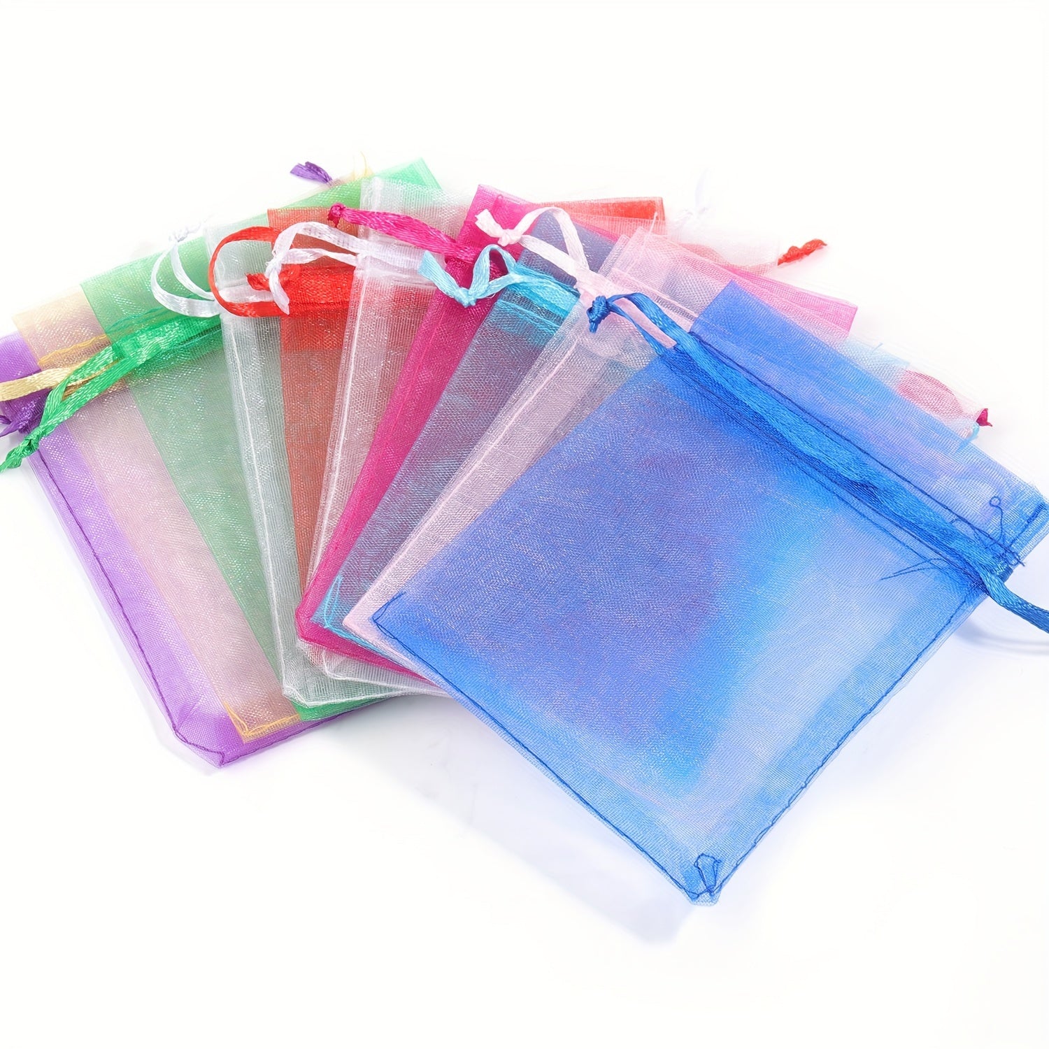 Elegant Organza Påse Set – Idealisk för Gåvor och Festdekorationer