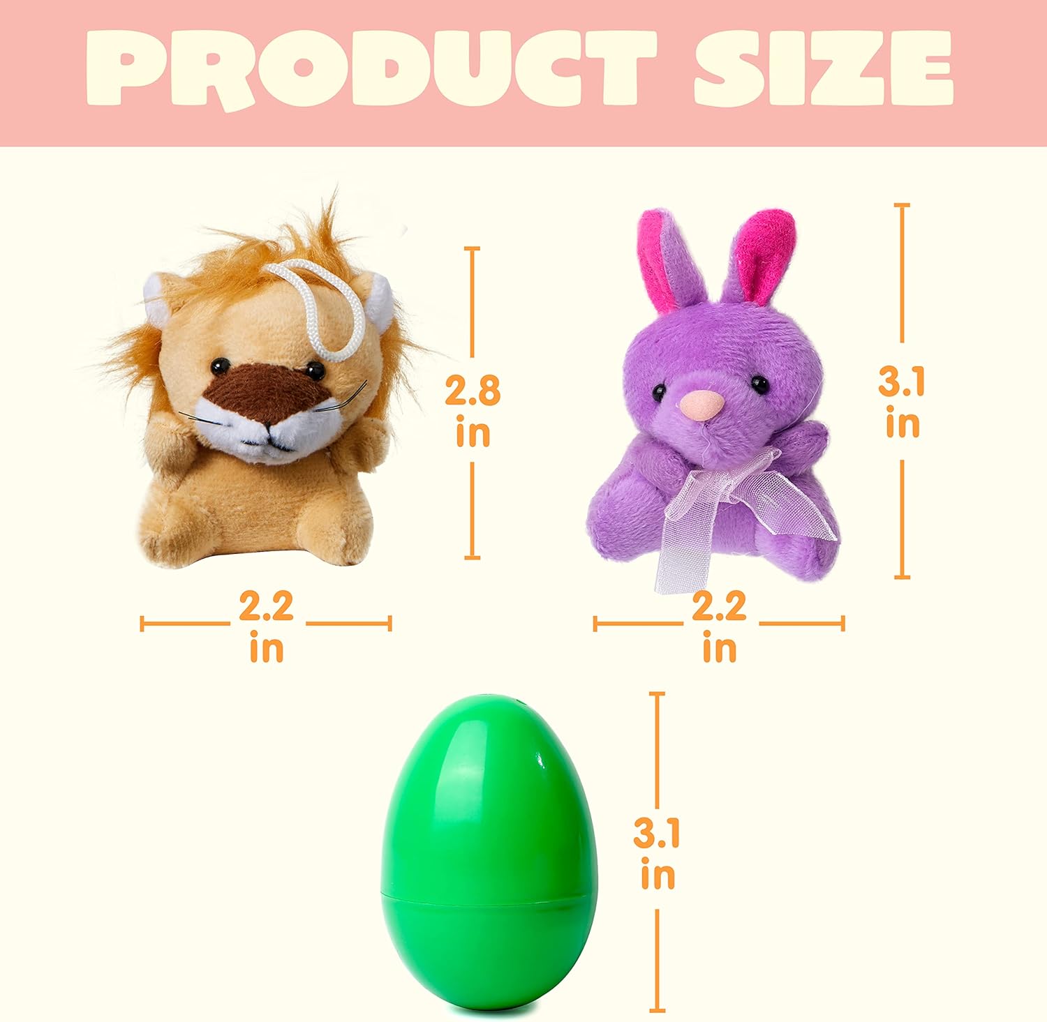 Plush Easter Eggs with Mini Animals for Children – 12 Delars Överraskningsägg Set