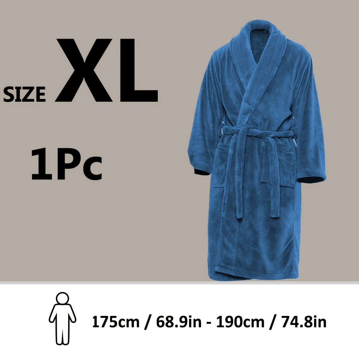 Lyxig Unisex Coral Fleece Badrock – Ultra Mjuk och Varm för Din Komfort