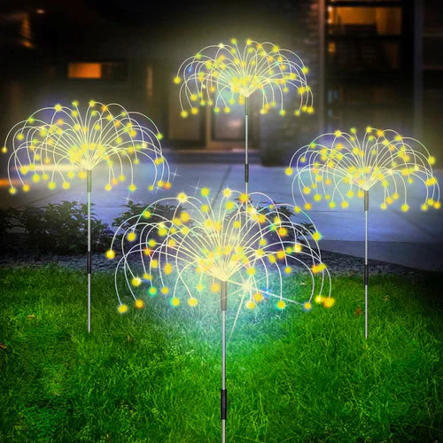Vattentät Solcells Trädgårdslampa med Fyrverkerieffekt – SparkGlow