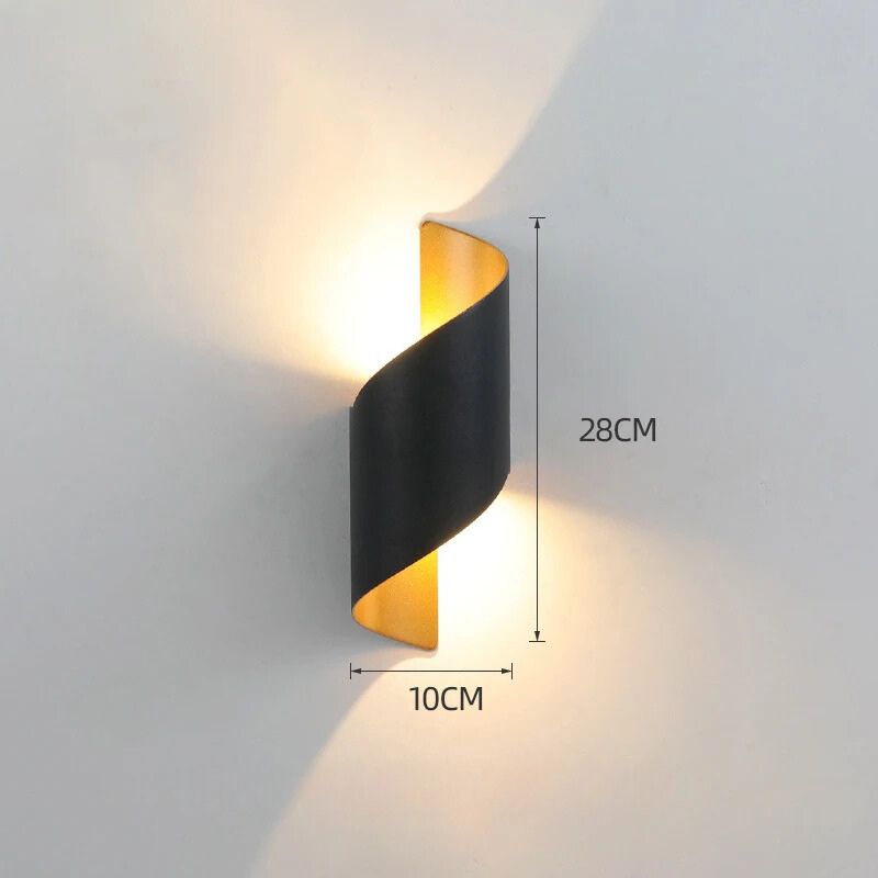 LumiElegance Ribbad Sänglampa | Modern LED-nattlampa för sovrum, vardagsrum och kontor