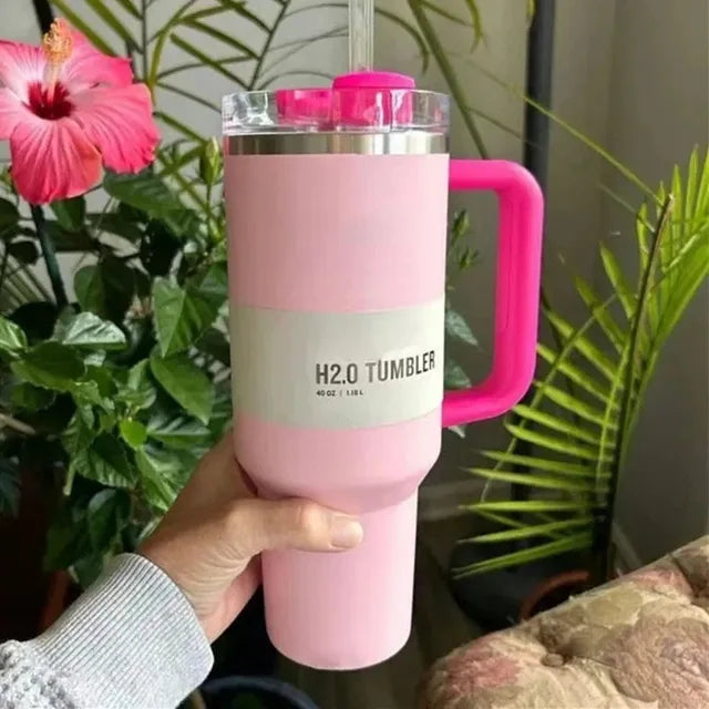 Vakuumisolerad Kopp med Lock och Sugrör – ThermoTumbler