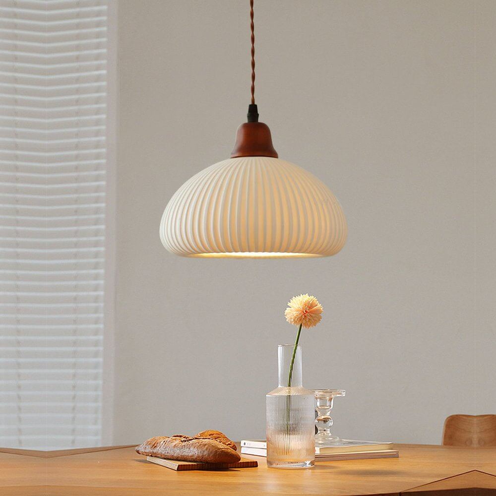 Stilren Keramisk Taklampa - Rustik Design
