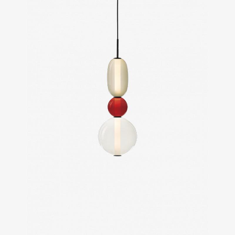 Modern Taklampa med Färgat Glas