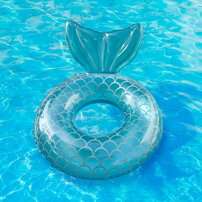 Uppblåsbar Pool Float i Sjöjungfruskal – Ergonomisk Design med Kudde