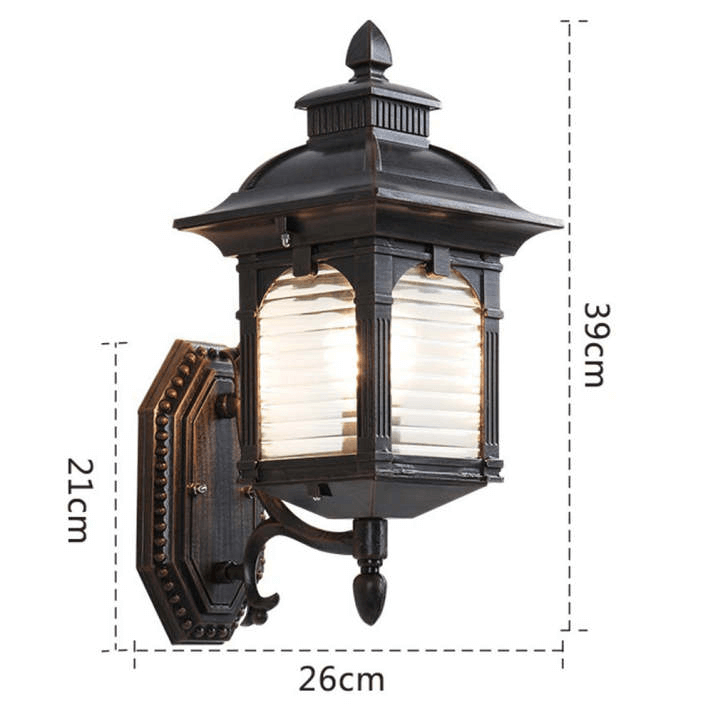 Vägglampa Utomhus - Antik Glasdesign
