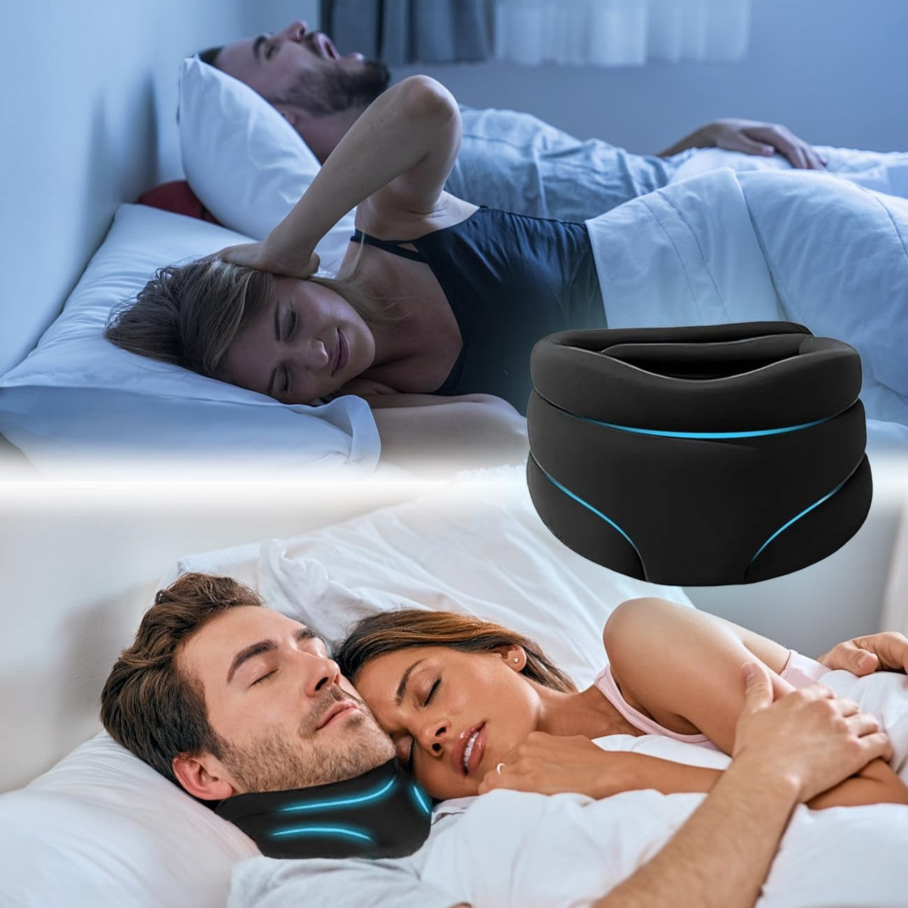 Upplev en bättre natts sömn och känn lättnaden från snarkning, nacksmärta och