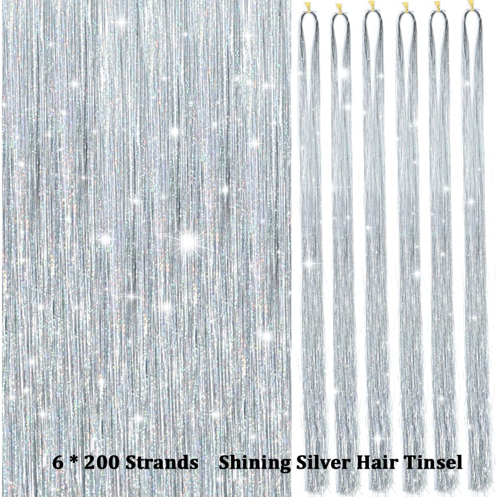Glittrande Hår Tinsel Kit – Glittersträngar!