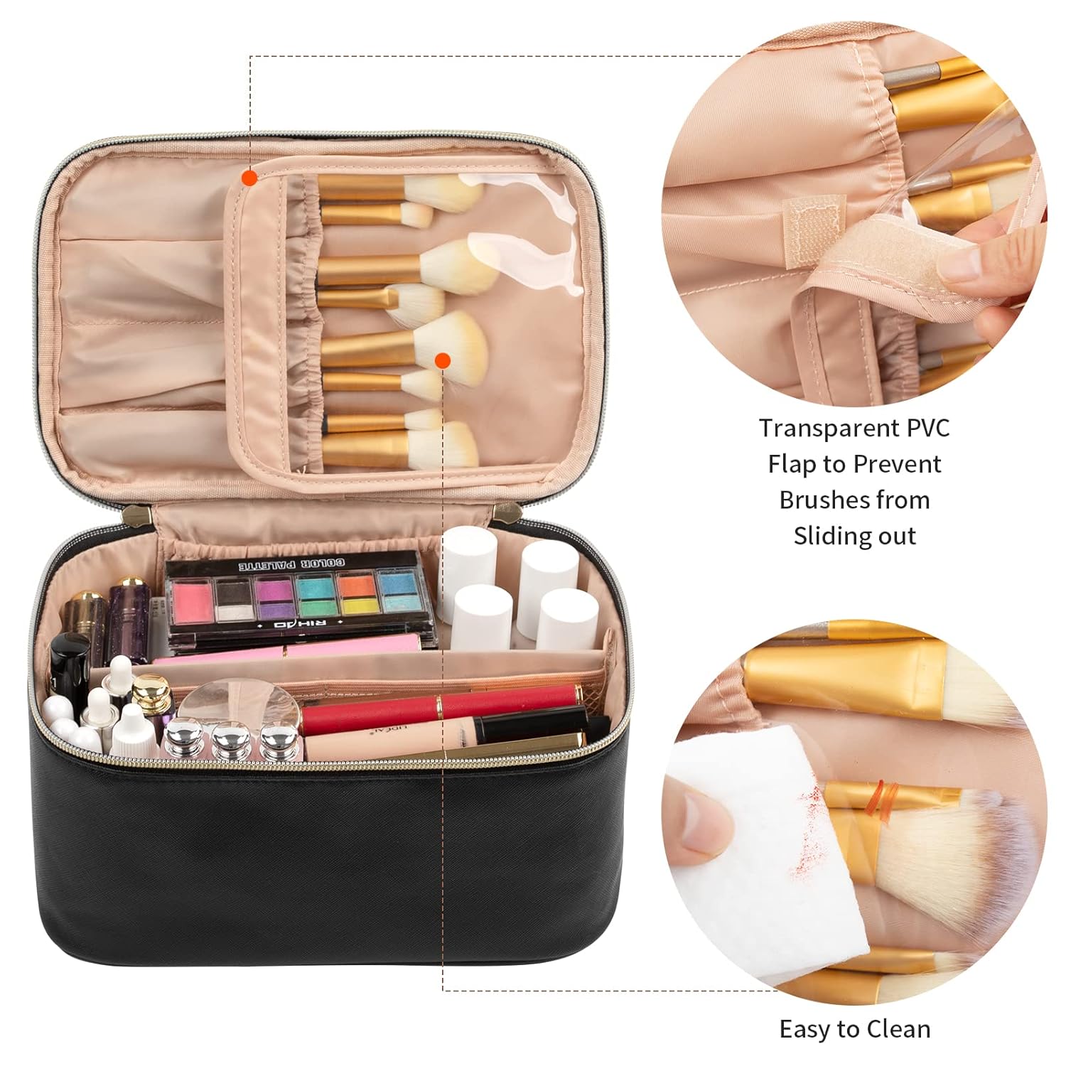 Resevänlig Makeuporganisatör med Avdelare