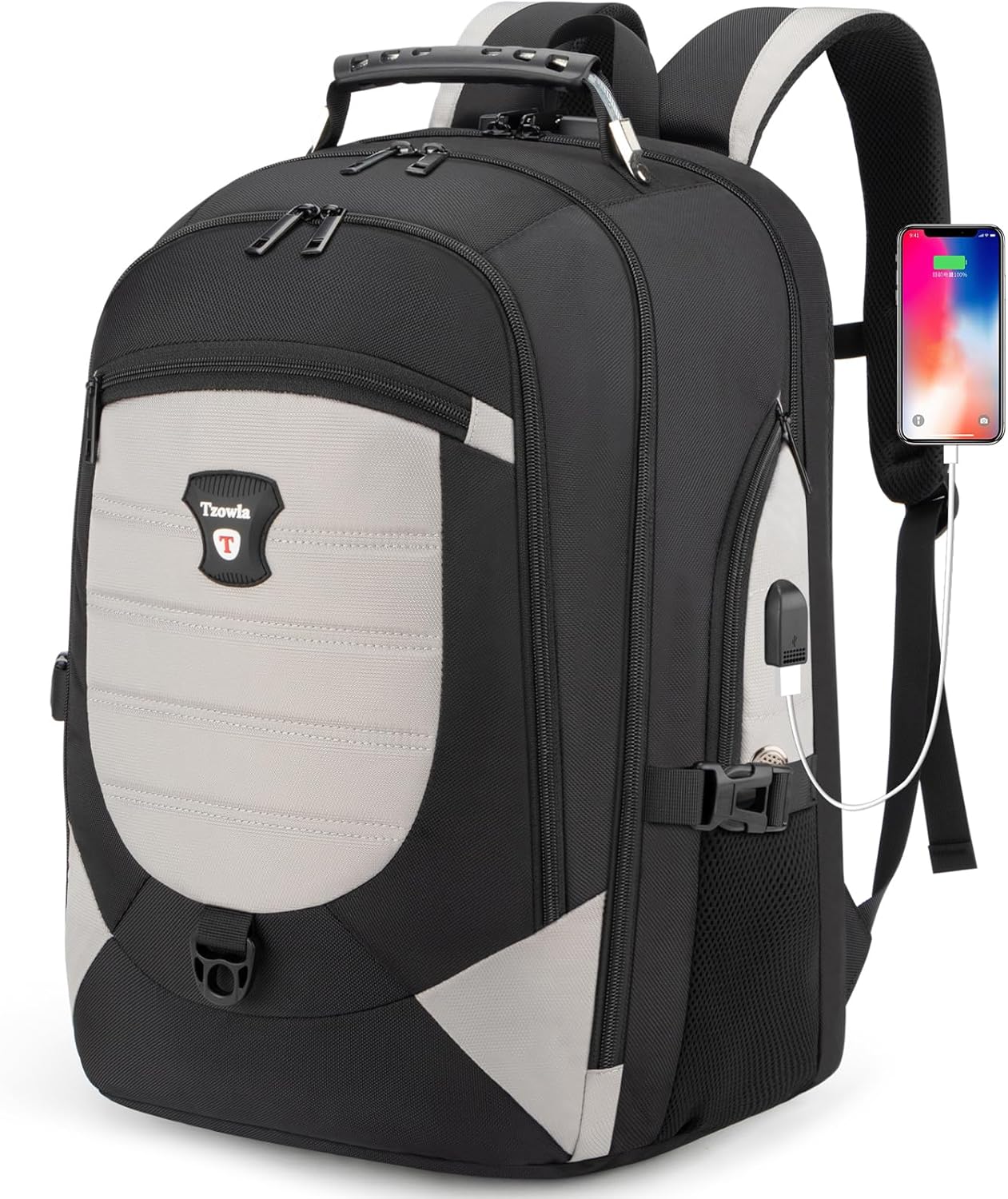 Vattentät anti-tjuv laptop- och rese-ryggsäck med USB-port – 43,94 cm
