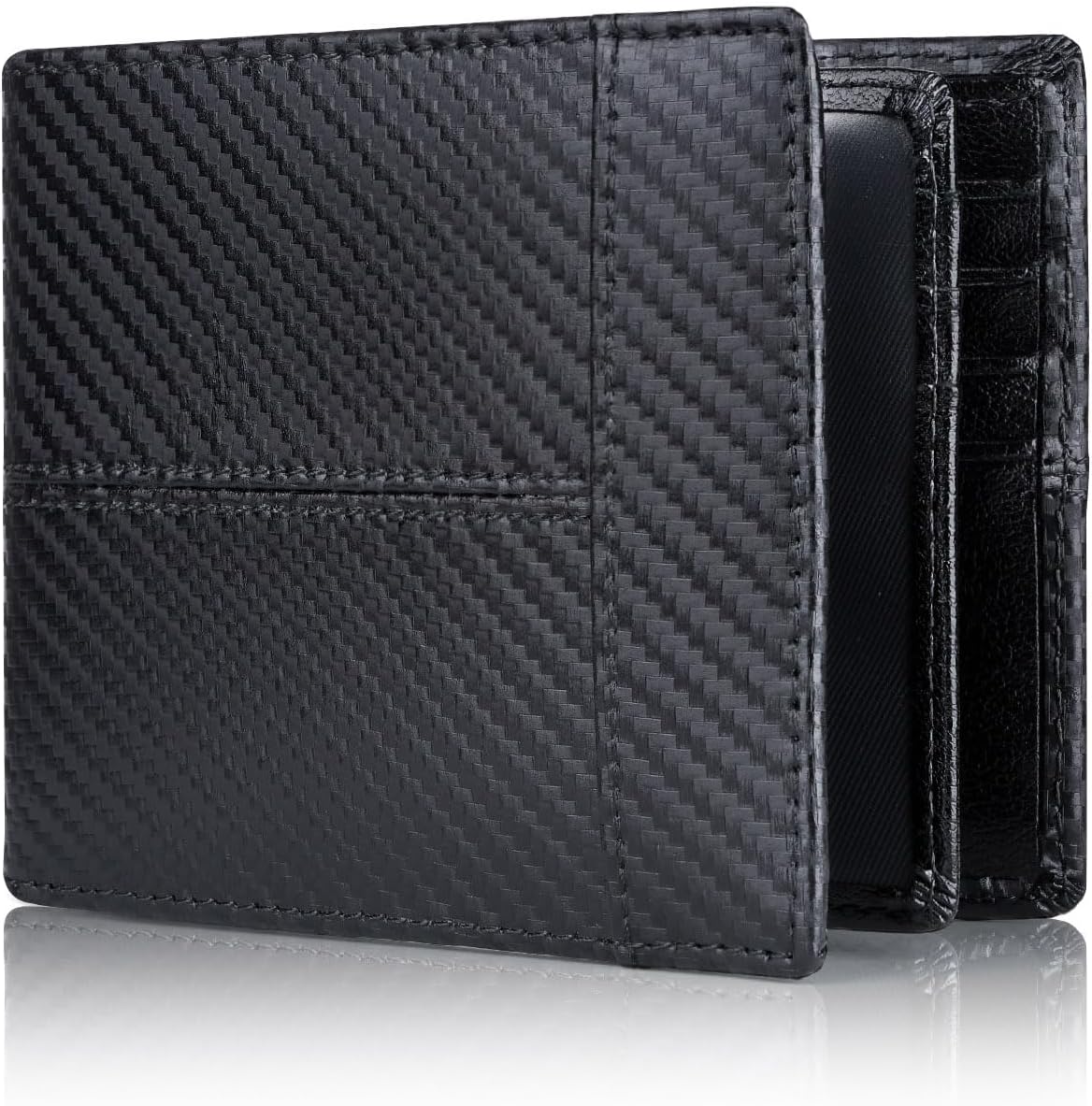 Premium RFID-blockerande läder bifold plånbok för män - SlimArmor