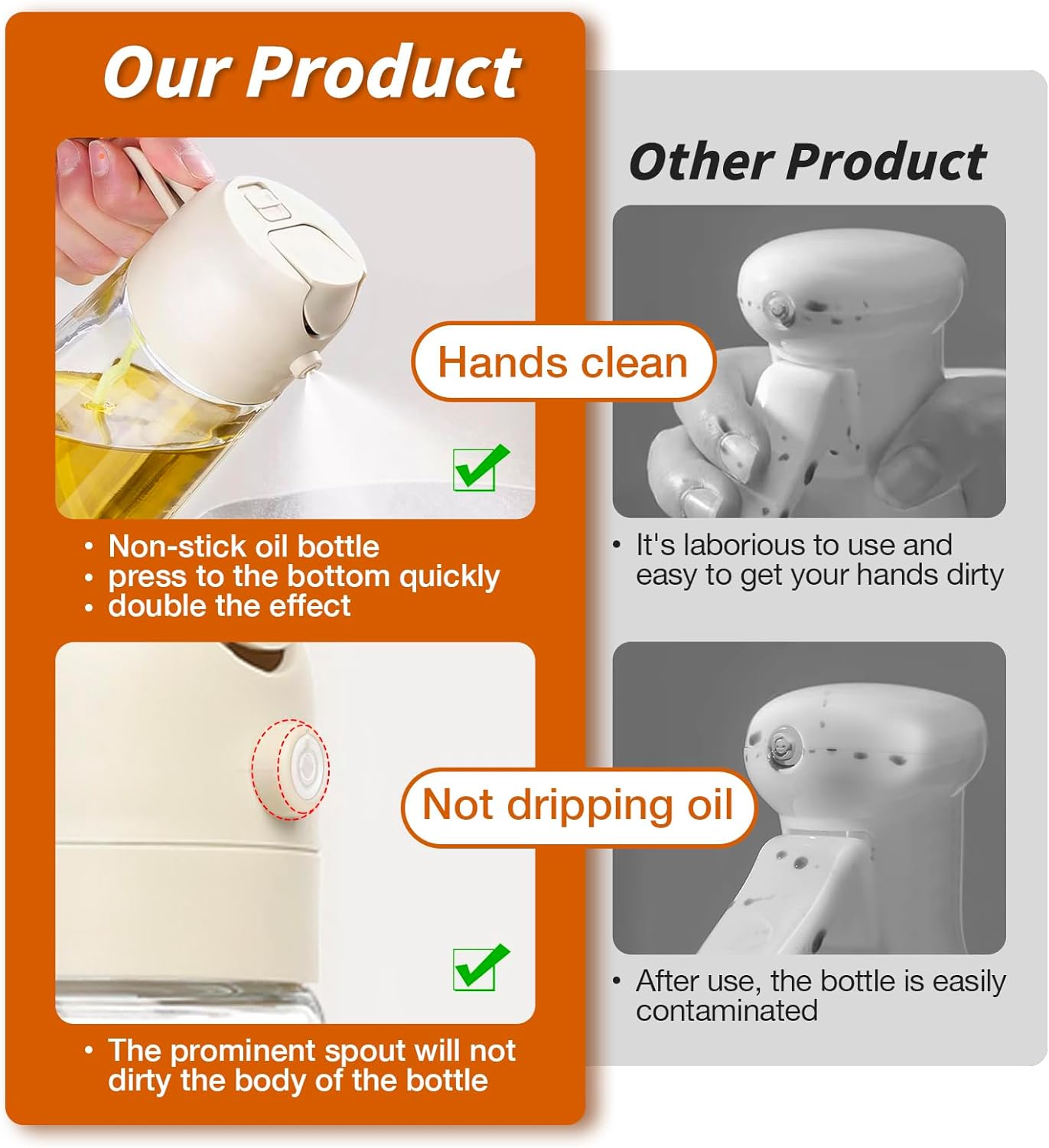 Premium 2-i-1 Olivolja Sprayflaska - DualSpray