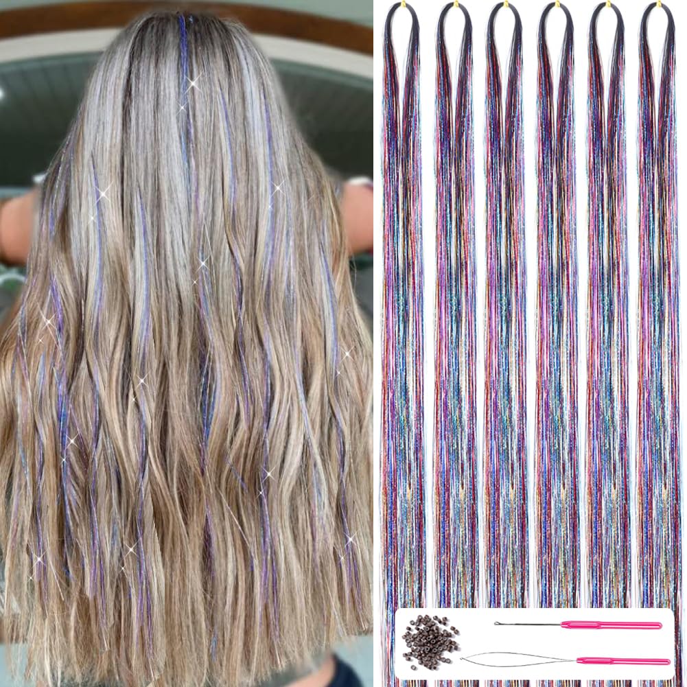 Glittrande Hår Tinsel Kit – Glittersträngar!