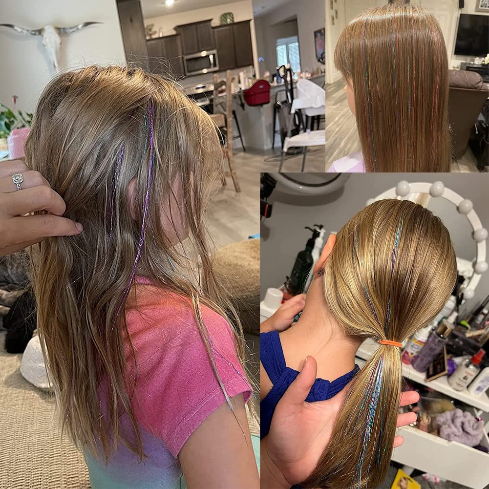 Glittrande Hår Tinsel Kit – Glittersträngar!
