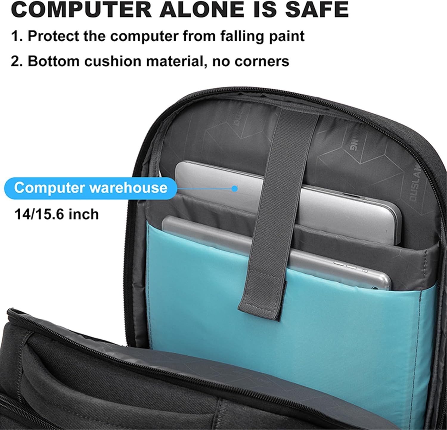 Vattentät Laptop- och Reserucksack med Organiserade Fack
