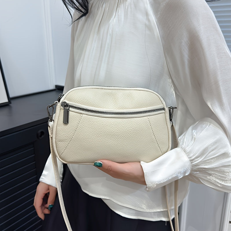 Klassisk Chic Läder Crossbody – Tidlös och Funktionell