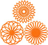 Set med 3 silikonunderlägg: Värmebeständiga värmeplattor