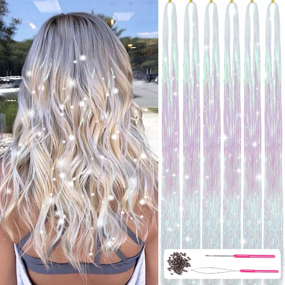 Glittrande Hår Tinsel Kit – Glittersträngar!