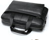 Premium Nötläder 38 cm Affärsväska med Organiseringsfack