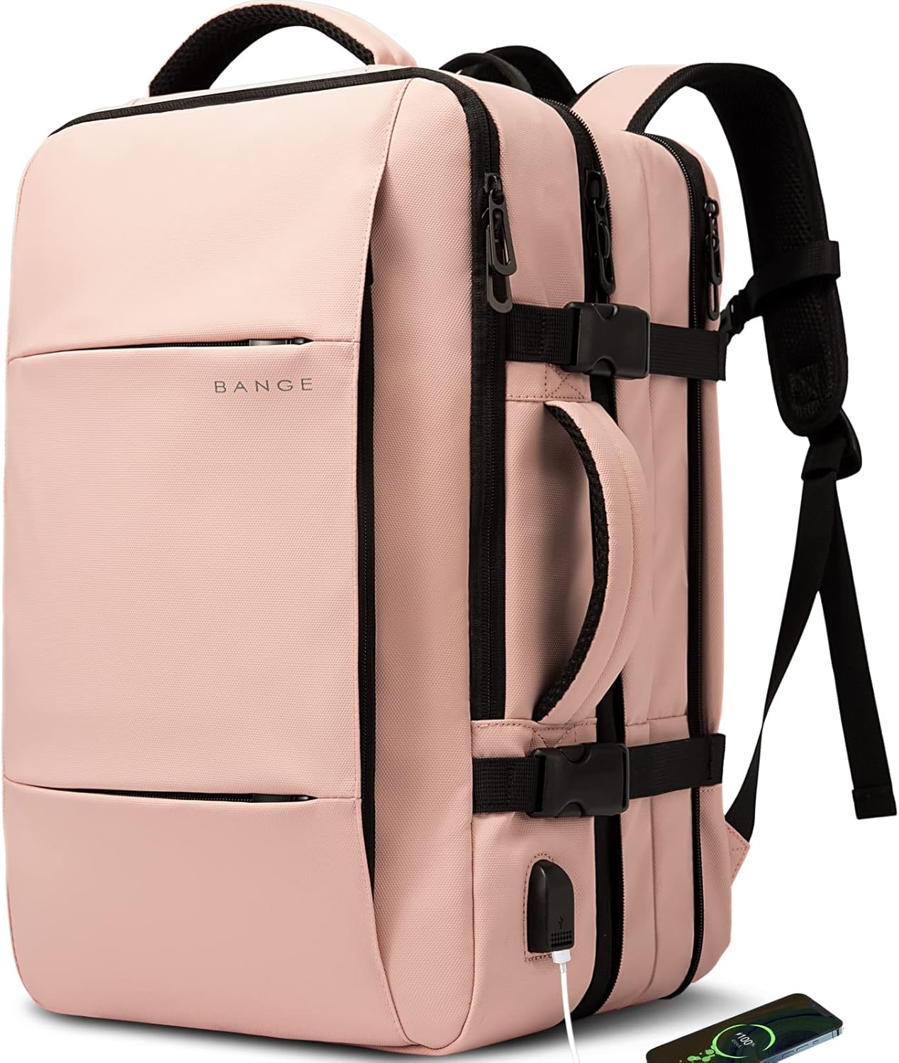 Expanderbar 26–45L Vattentät Reserucksack med Laptopfack och Dufflealternativ
