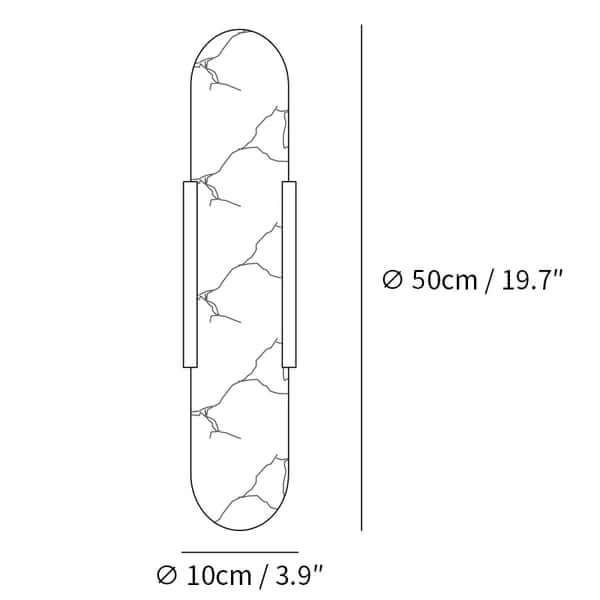 Modern Vägglampa - Alabaster & Metall