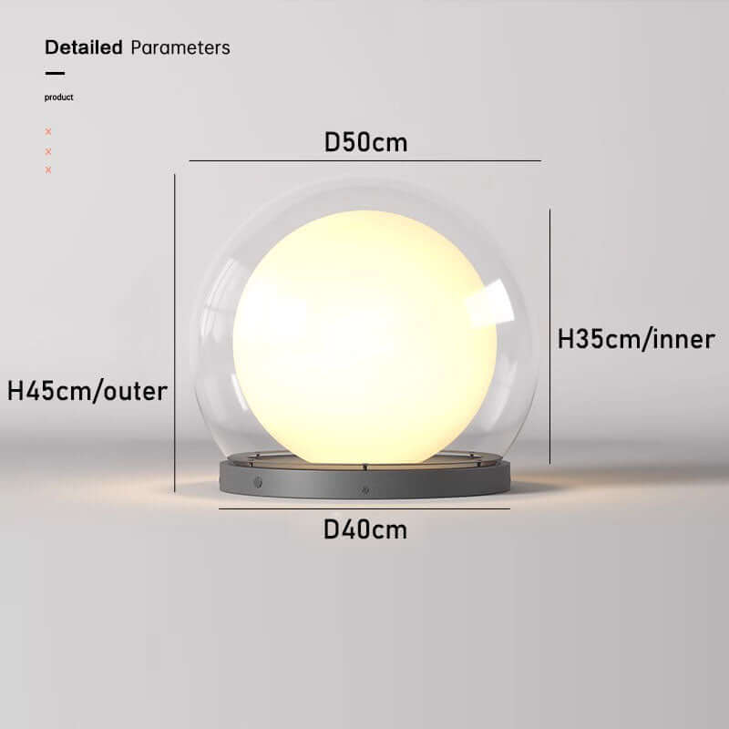 Modern Utomhuslampa - Månformad Design