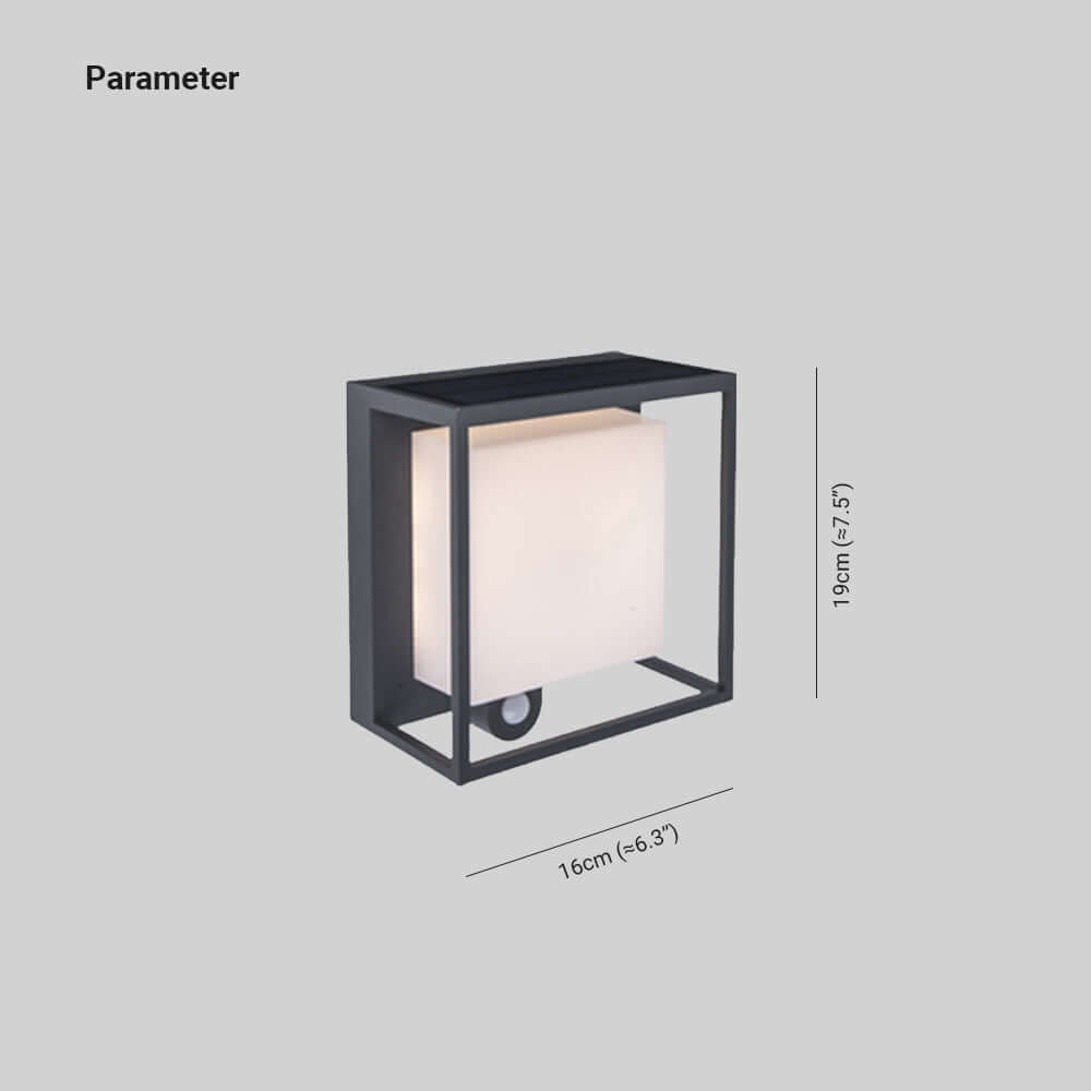 Modern Utomhusvägglampa med Solenergi & Sensor
