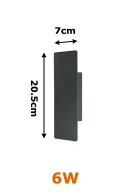 Vattentät LED Aluminium Utomhusvägglampa