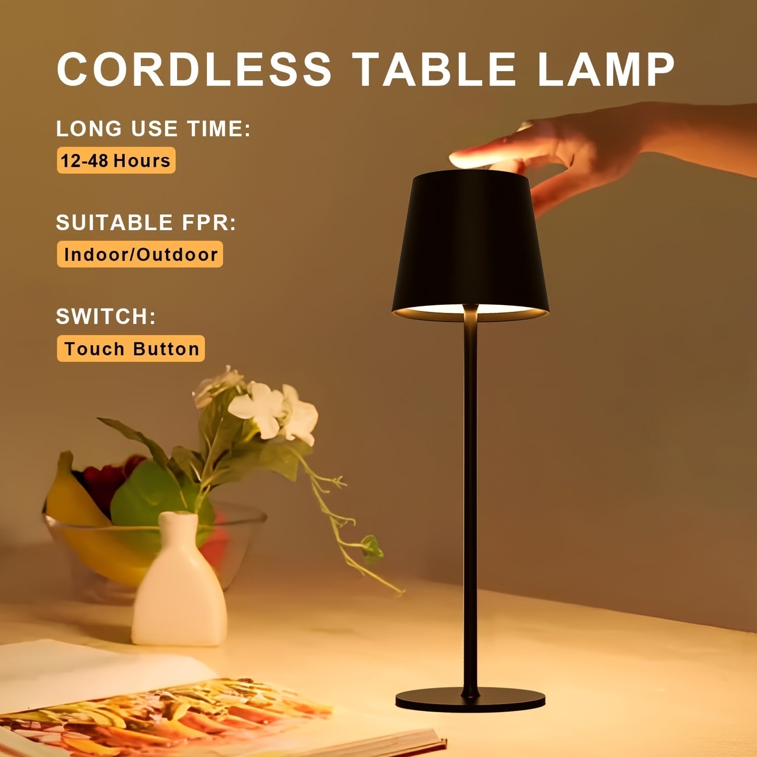 Stilren Trådlös Bordslampa – Modern och Praktisk