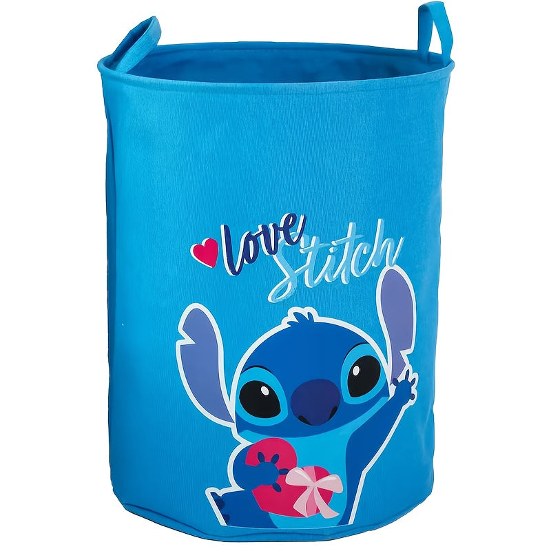 Fällbar Tvättkorg med Stitch-tema – Idealisk för Tvätt- och Leksaksförvaring